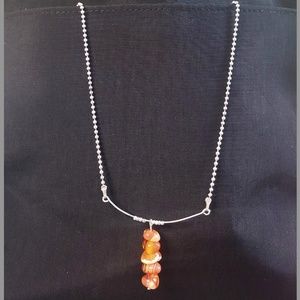 Bohemian long tiger's Eye gemstones necklace